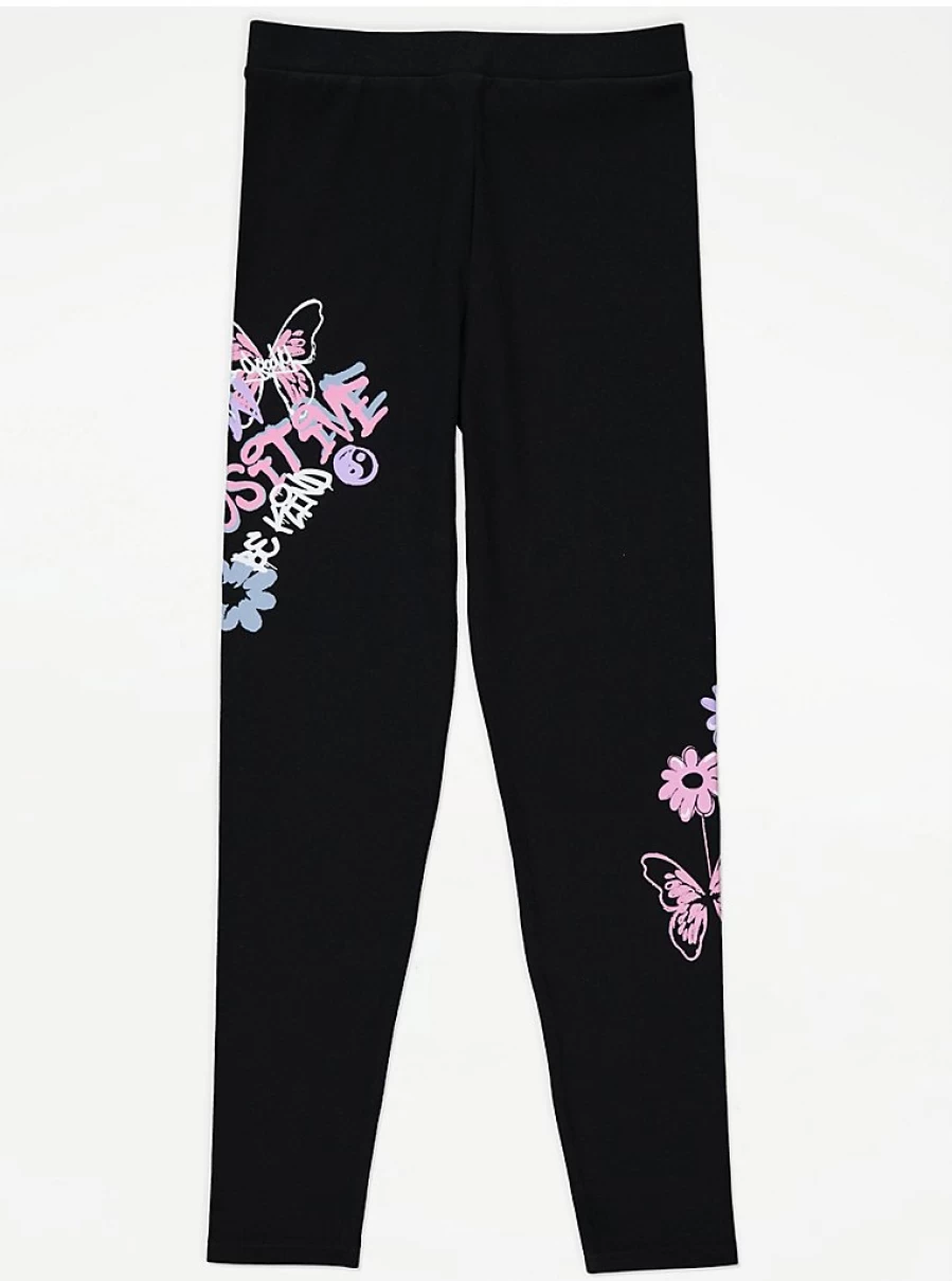 "George at Asda Kids' Positivity Graffiti T-Shirt & Leggings Set - Outfit Reviews"