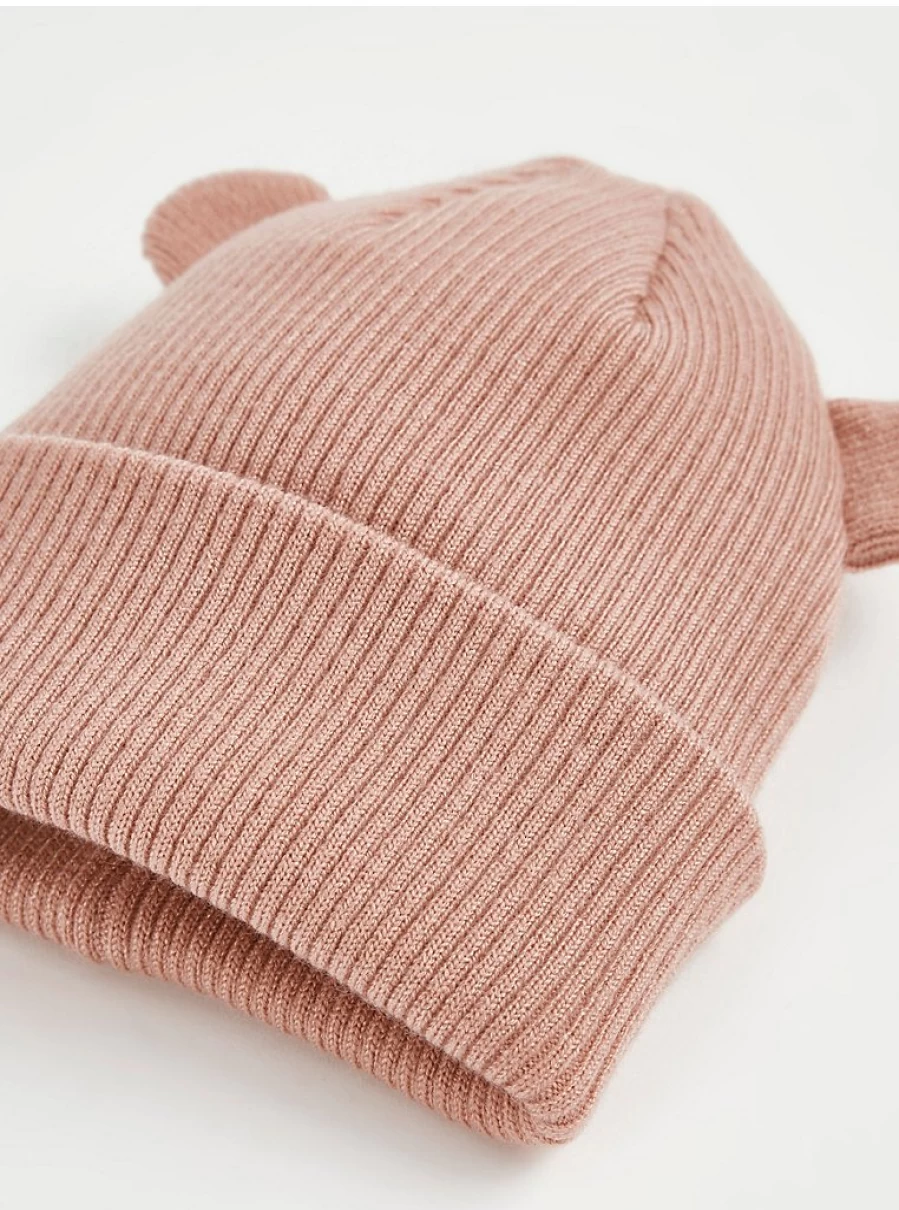 "George at Asda Baby Knitted Ear Hats 2 Pack – Warm Winter Newborn Accessories"