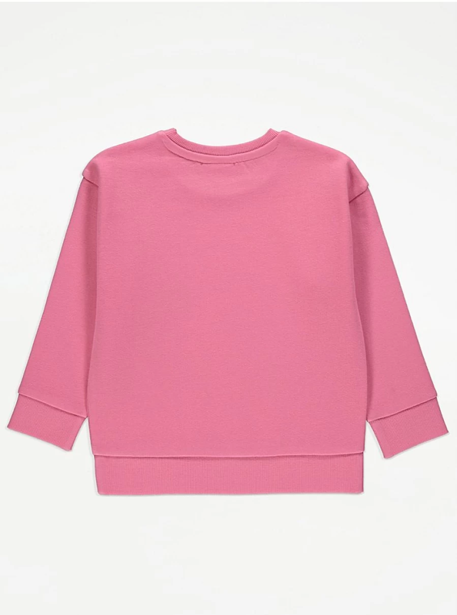 "George at Asda Peppa Pig Pink Kids' Scribble Sweatshirt | Soft & Fun Pullover"