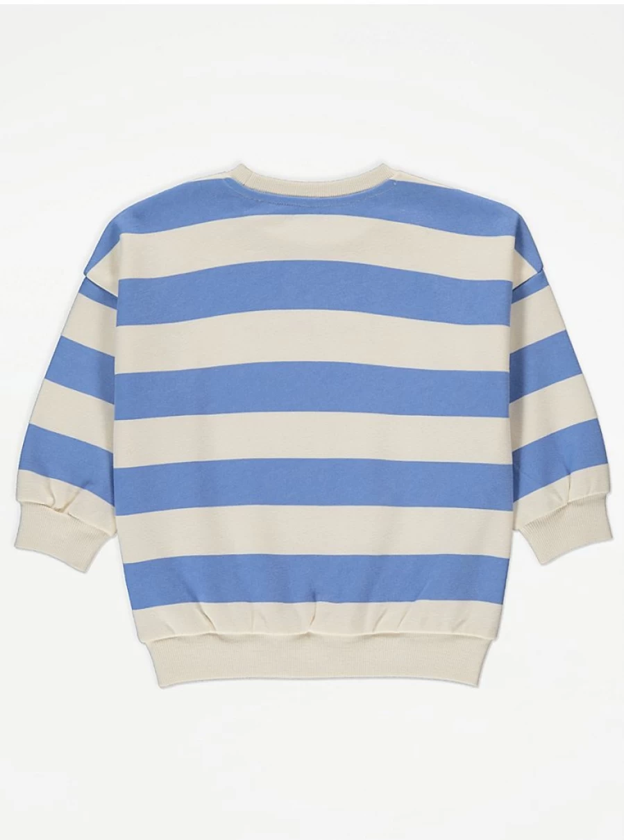 "George at Asda Kids Blue Stripe Bonjour Sweatshirt Review | Comfort & Style"
