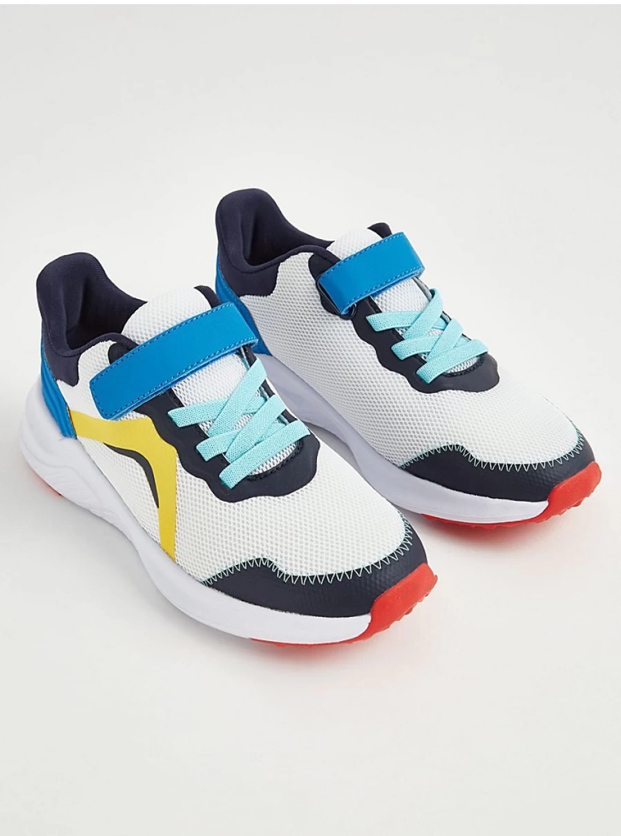 "George at Asda Boys' Bright Strap Sporty Mesh Trainers – Lightweight & Breathable Kids' Sneakers"
