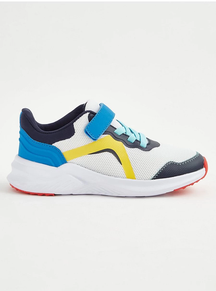 "George at Asda Boys' Bright Strap Sporty Mesh Trainers – Lightweight & Breathable Kids' Sneakers"