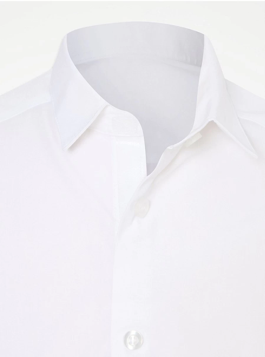 George at Asda Boys' 2 Pack White Long Sleeve School Shirts – Easy On Comfort Fit Uniform Tops