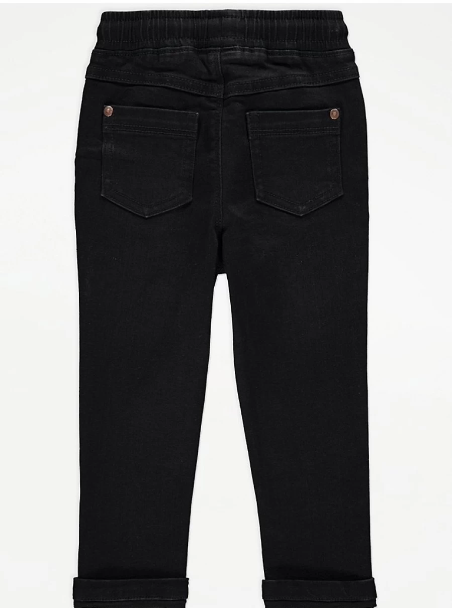 "George at Asda Boys' Black Relaxed Fit Jeans – Comfortable Kids' Denim Pants Review"