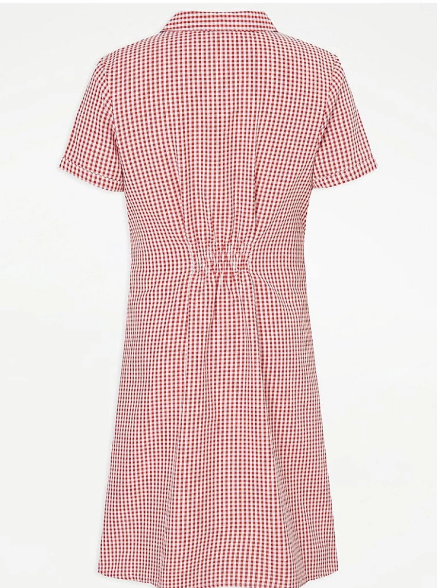"George at Asda Girls Red Gingham Dress with Belt - Stylish School Uniform Review"