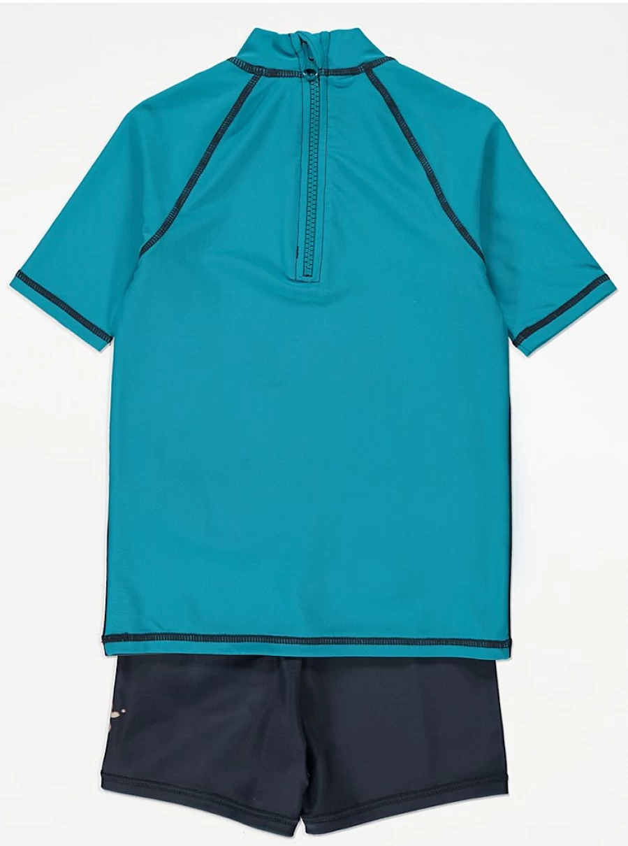 "George at Asda Boys' Bluey Swim Top, Trunks & Keppi Hat 3-Piece Set Review"