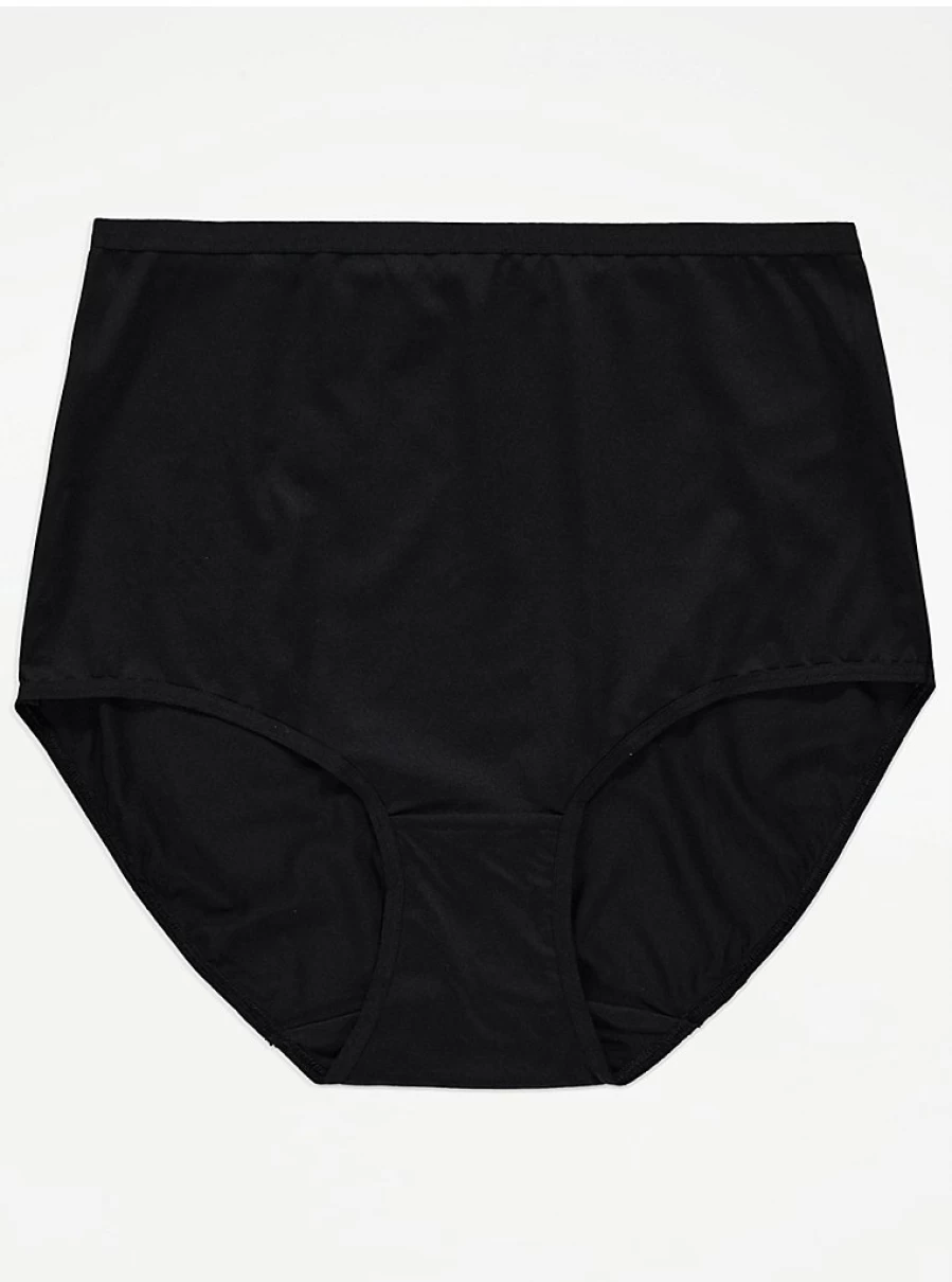 "George at Asda Black Microfiber Full Brief Underwear 5-Pack | Comfortable Women's Lingerie Set"