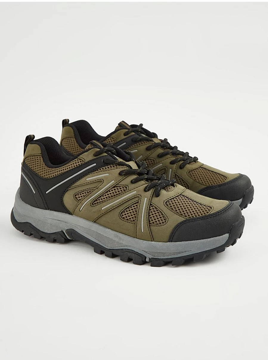 Men's Khaki Hiking Trainers by George at Asda - Durable Outdoor Footwear Review