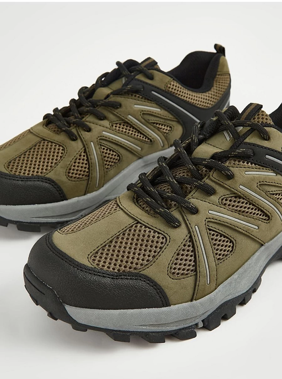 Men's Khaki Hiking Trainers by George at Asda - Durable Outdoor Footwear Review