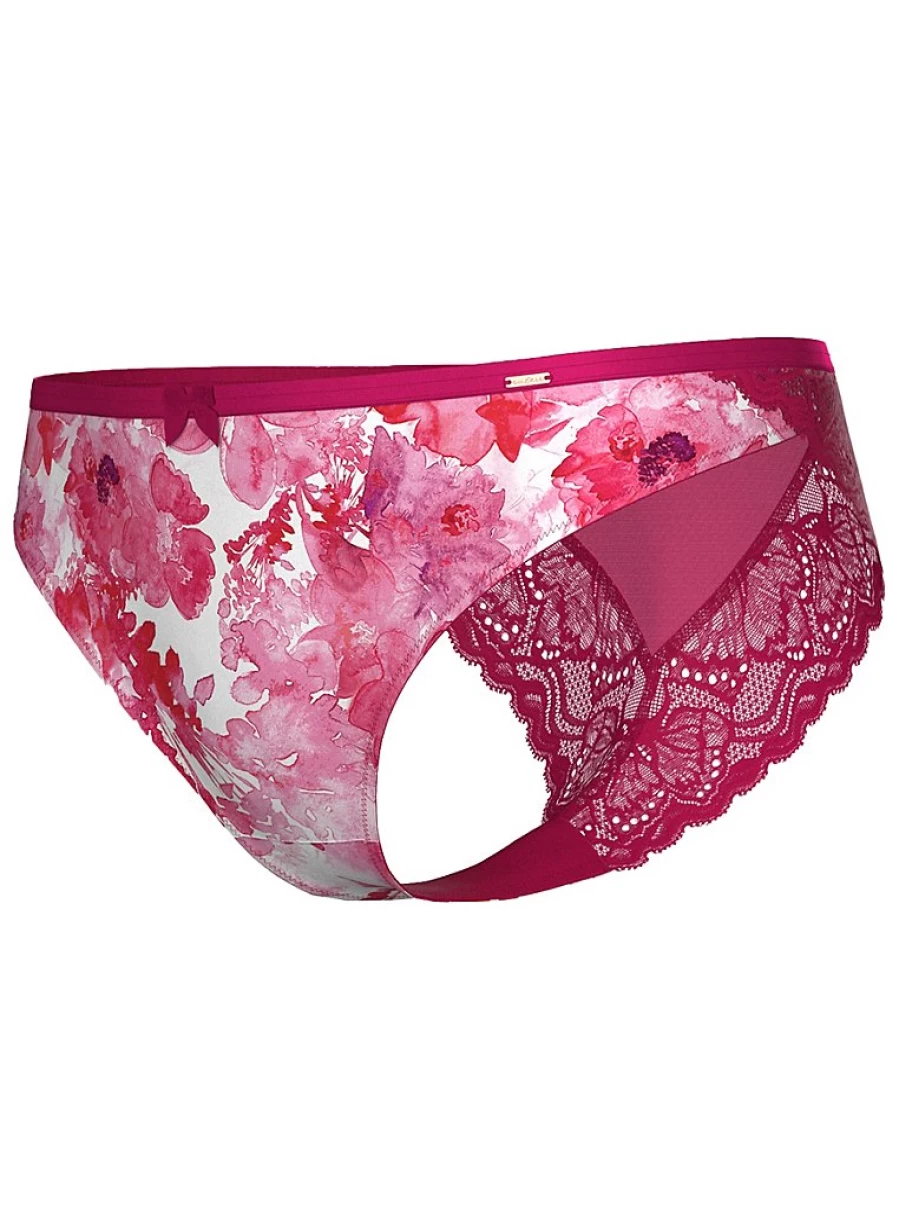 "George at Asda Entice Pink Floral Satin Lace Brazilian Panties | Women's Lingerie Reviews"