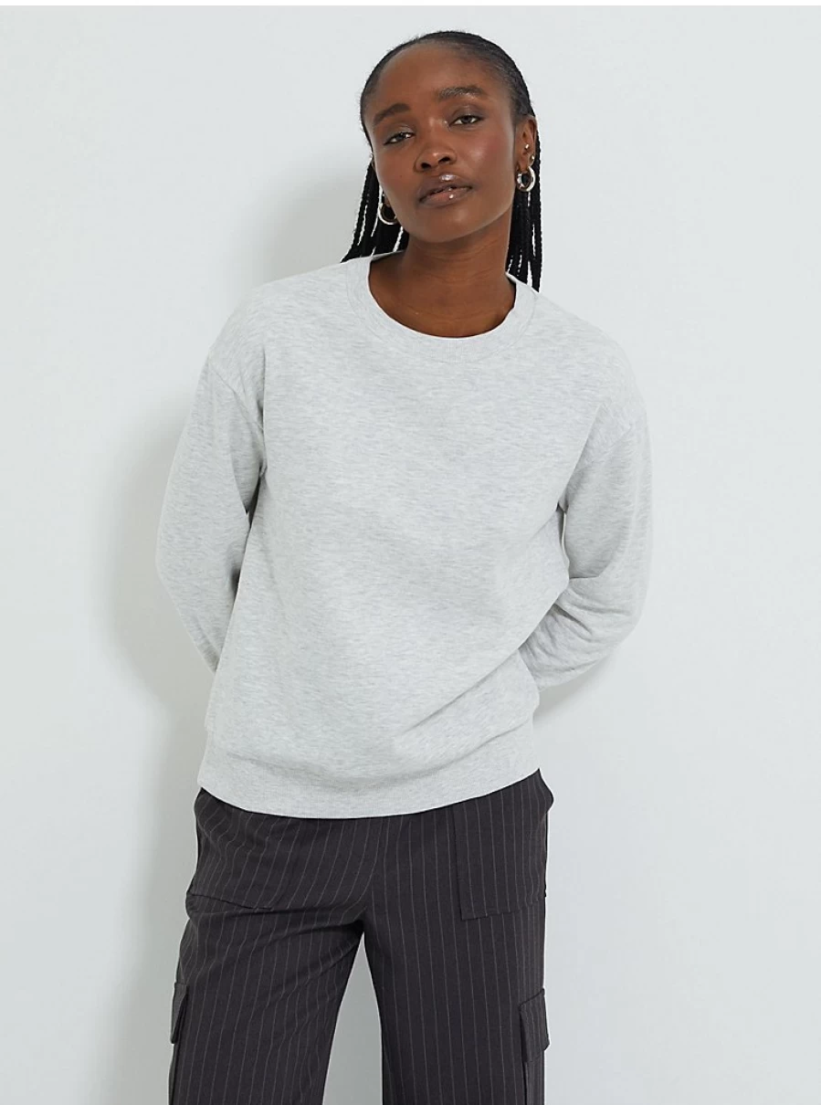 "George at Asda Women's Grey Crew Neck Sweatshirt - Comfort Fit Casual Pullover Review"