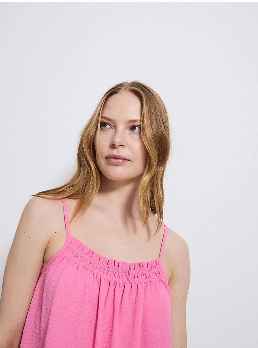 "George at Asda Women's Pink Strappy Shirred Cami Top | Review & Style Guide"