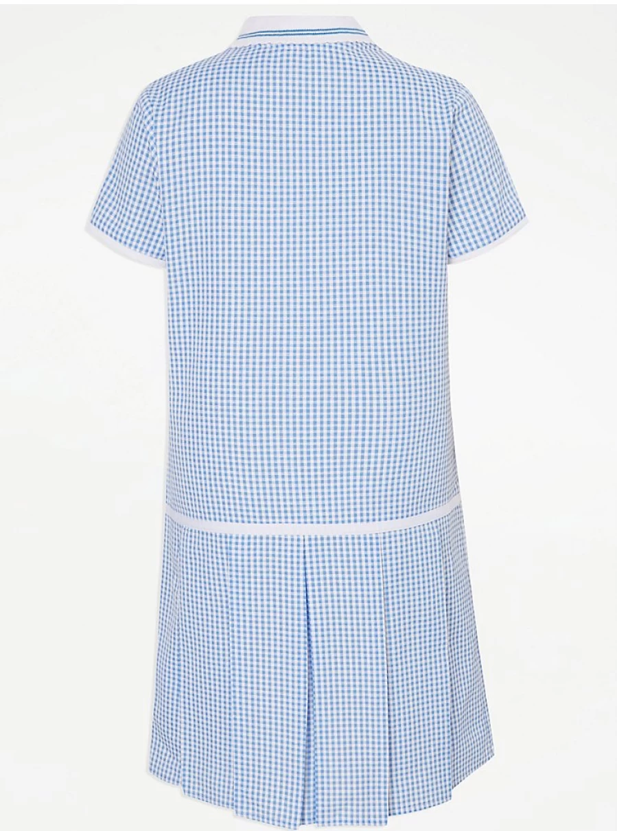 "George at Asda Girls' 2-Pack Gingham Sporty School Dresses for Comfort & Style"