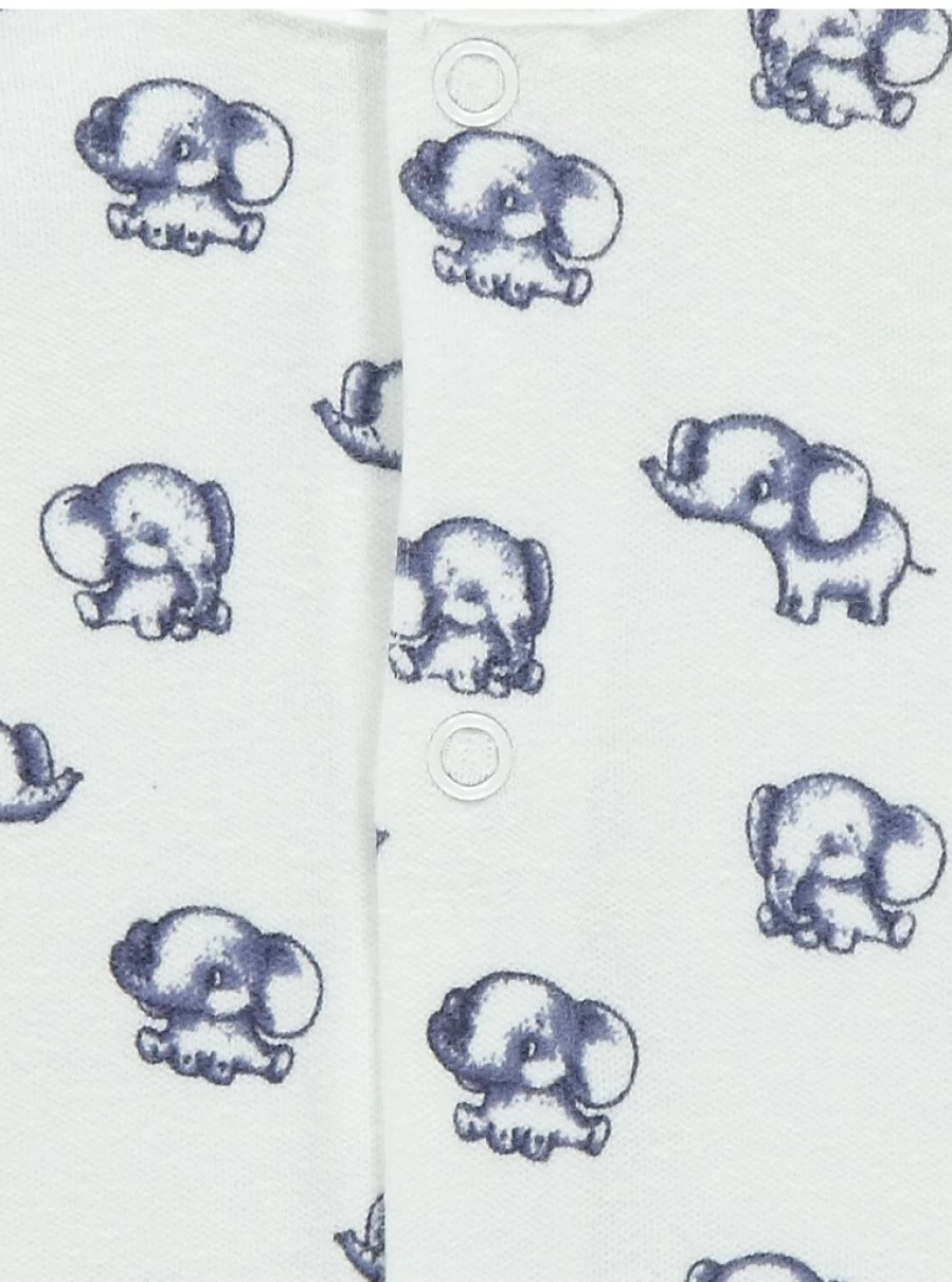 "George at Asda Baby Elephant Print Cardigan 2-Pack – Soft Premature Newborn Jackets"