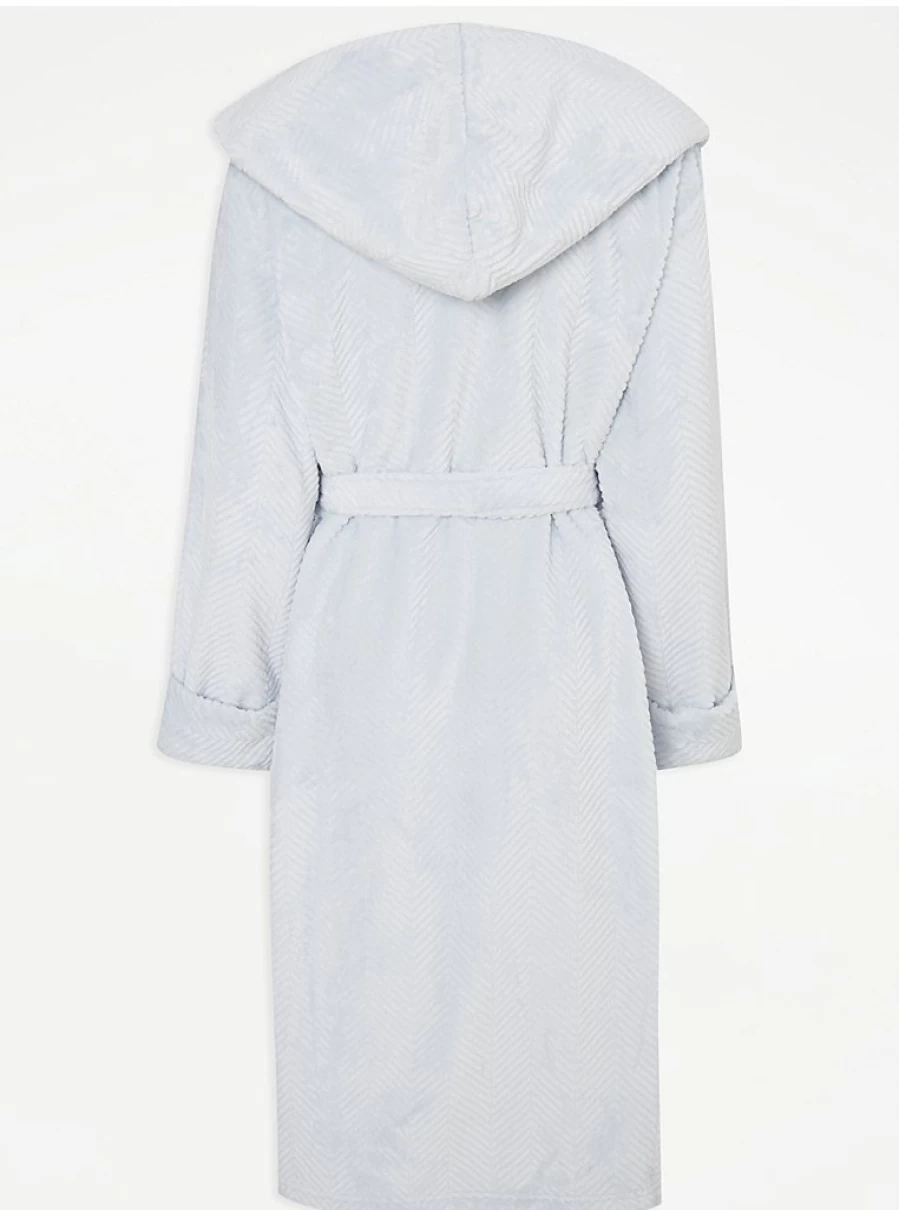 "George at Asda Blue Luxe Fleece Dressing Gown Review | Soft Women's Loungewear Robe"