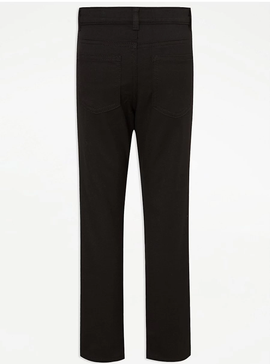 "George at Asda Boys' 2-Pack Black Skinny Jeans for School | Comfortable & Durable Trousers"