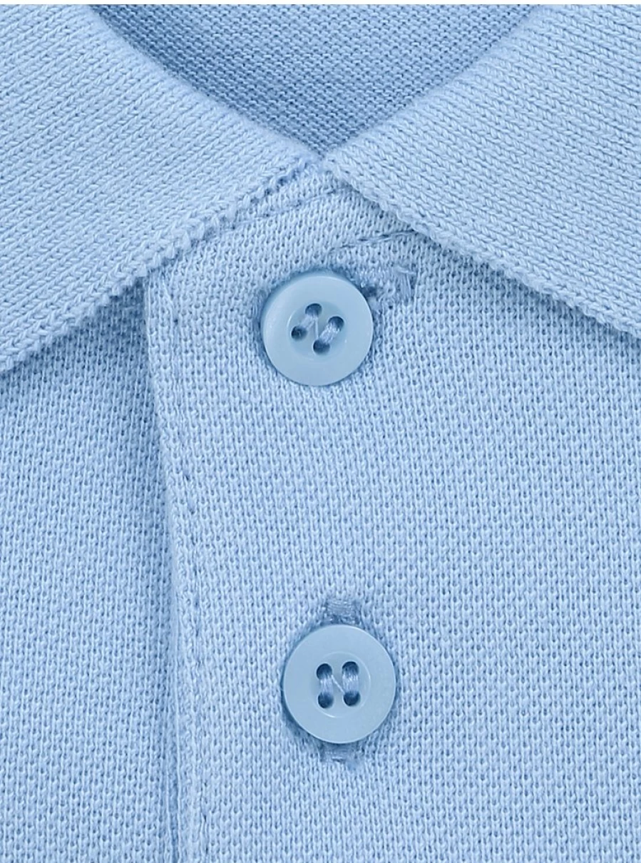 "George at Asda Light Blue Slim Fit Polo Shirts 2-Pack for School | Comfortable & Stylish"