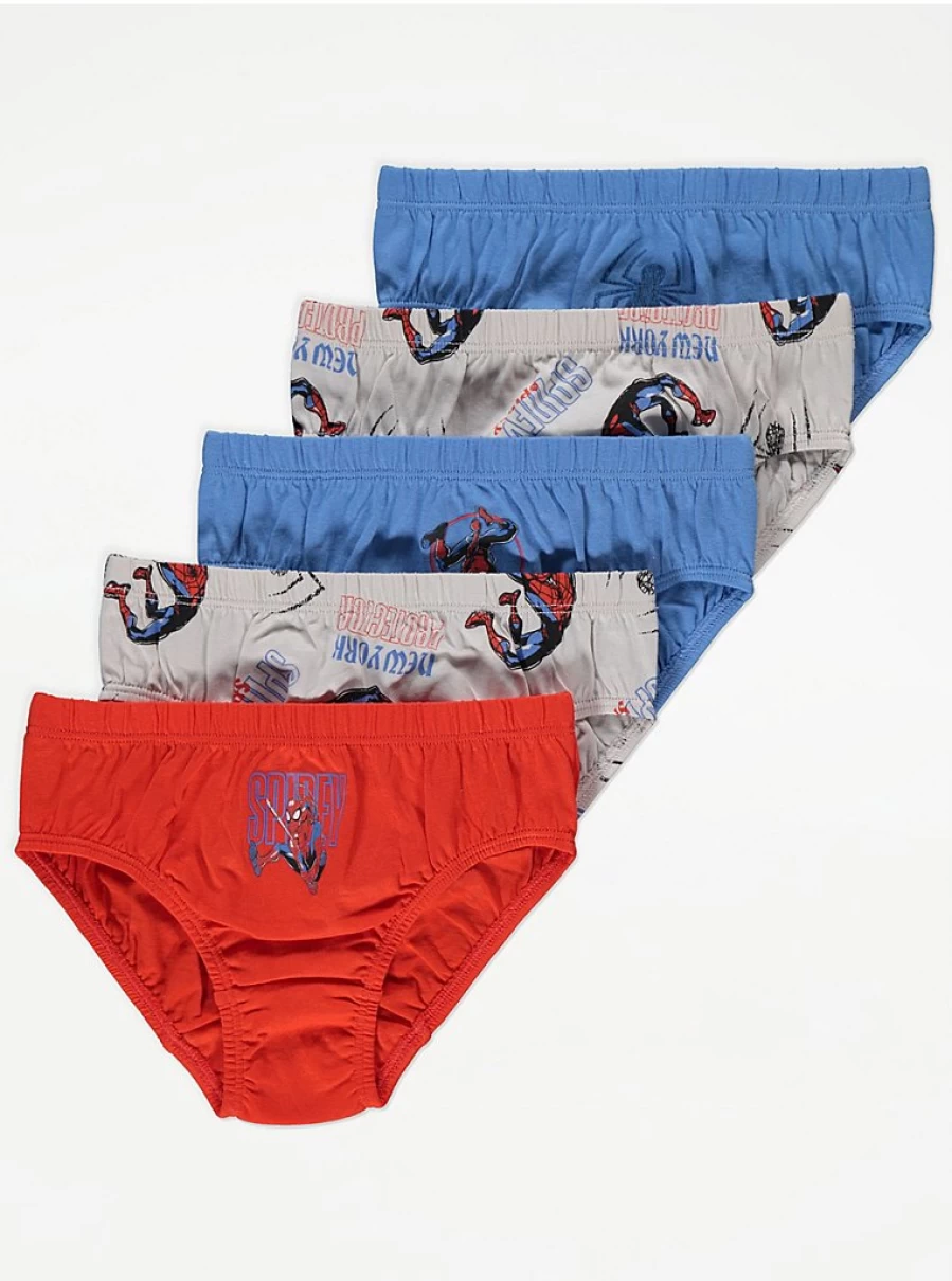 "George at Asda Boys' Marvel Spidey & Amazing Friends 5-Pack Underwear Briefs"