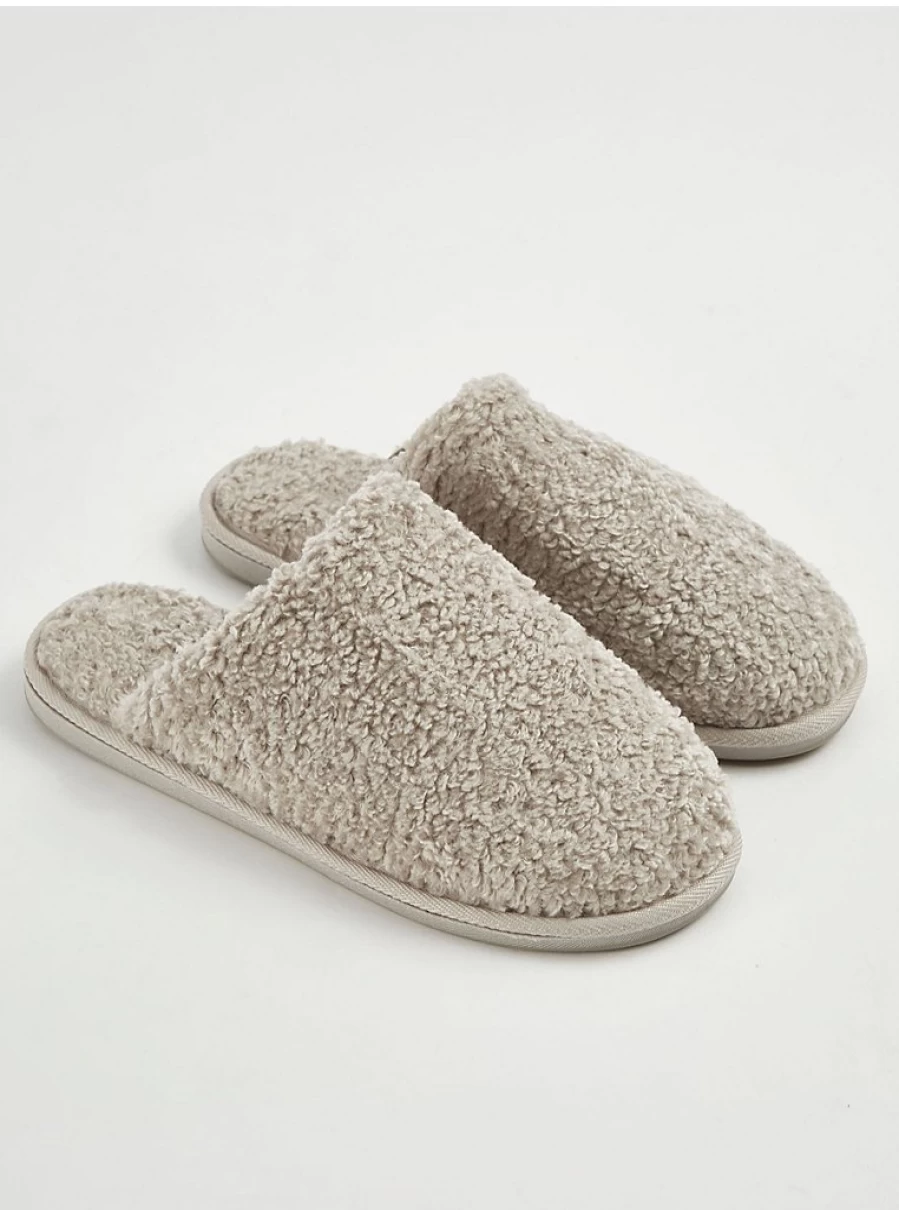 "George at Asda Grey Borg Mule Slippers Review: Comfort & Style for Home Wear"
