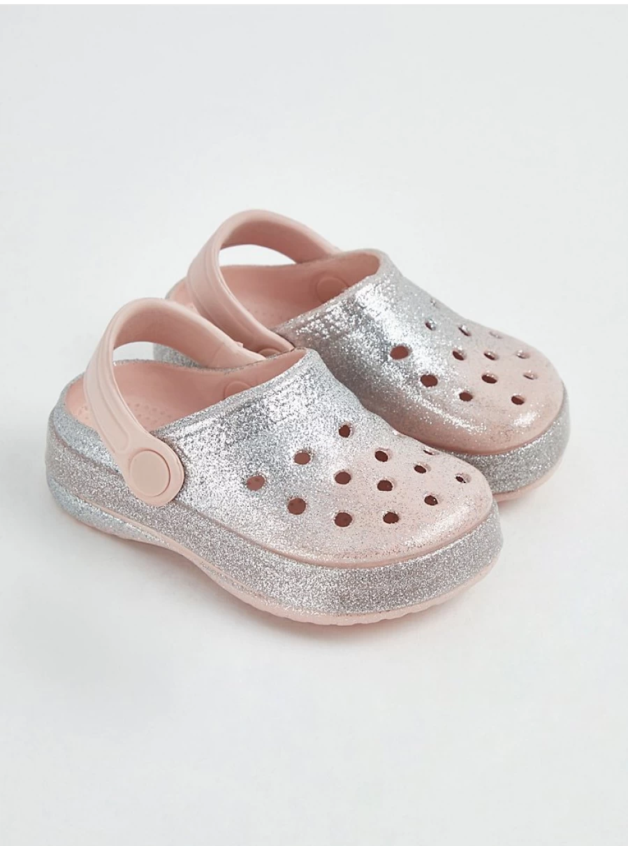 Pink Silver Glitter Ombre Clogs for Girls | George at Asda Kids Footwear Review