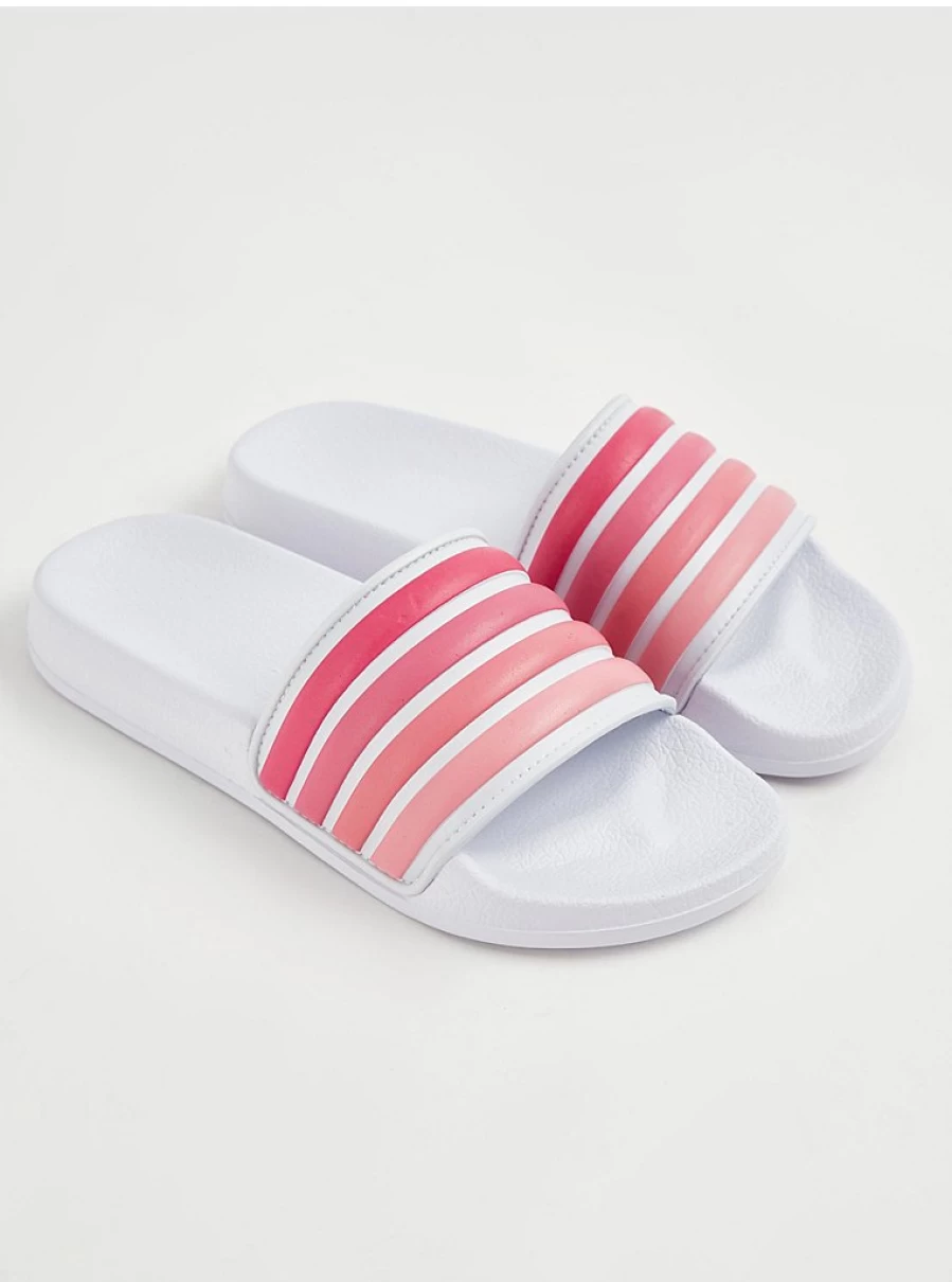 "George at Asda Pink Striped Sliders for Girls | Kids' Comfortable Sandals Reviews"