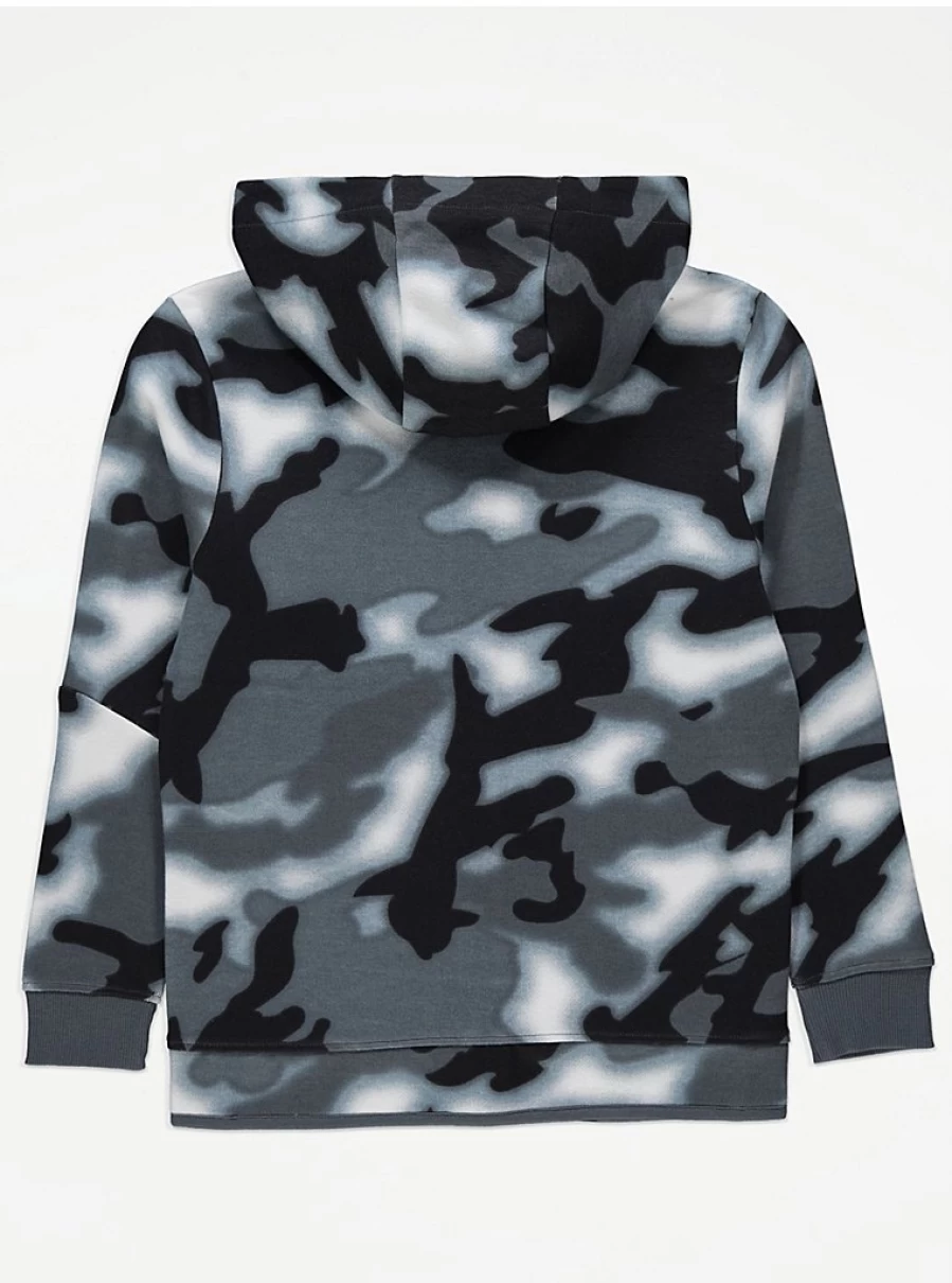 "George at Asda Boys Black Camouflage Zip Up Hoodie | Kids' Camo Jacket Review"