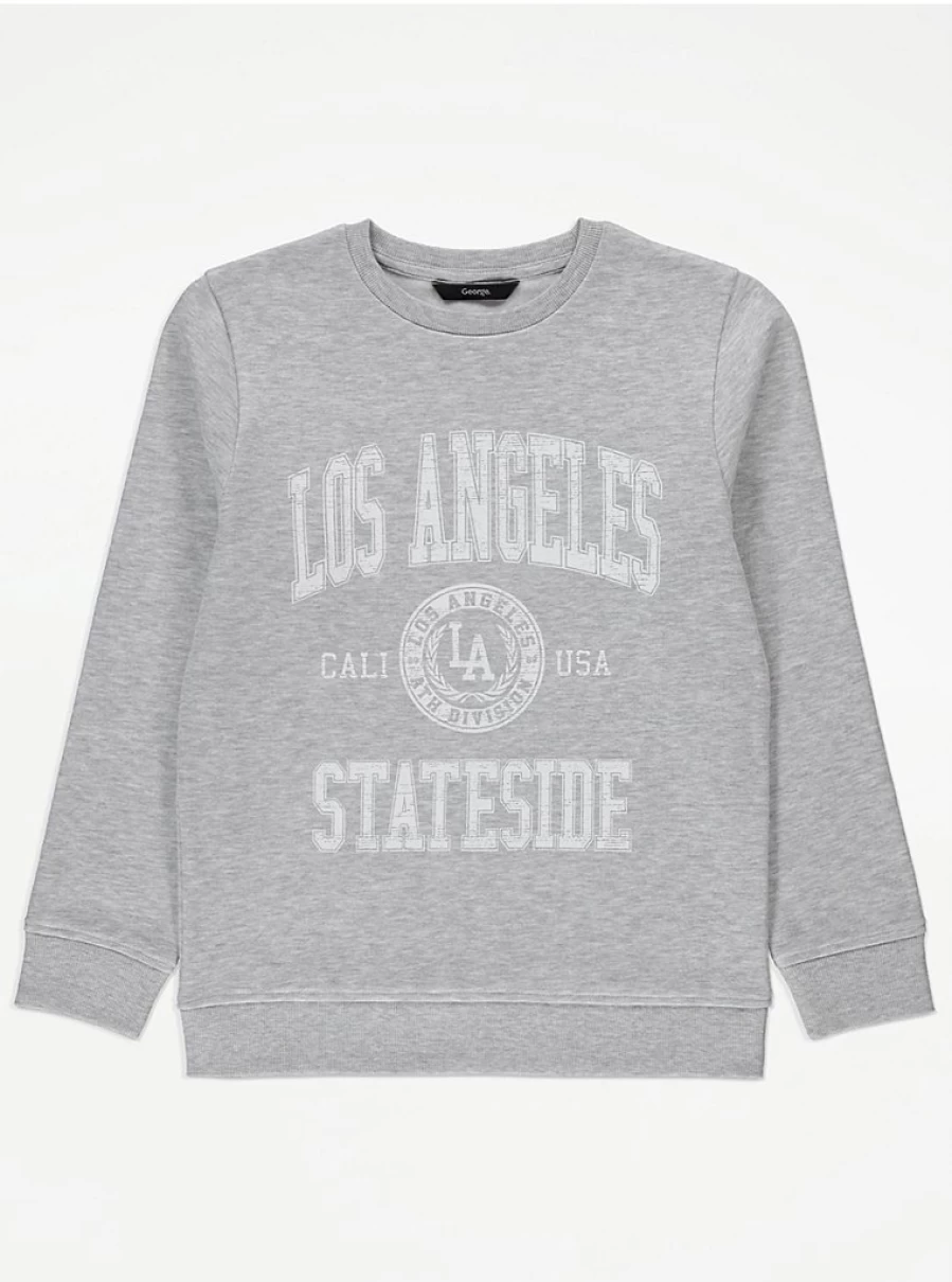 "George at Asda Boys Grey Los Angeles Collegiate Sweatshirt Review"