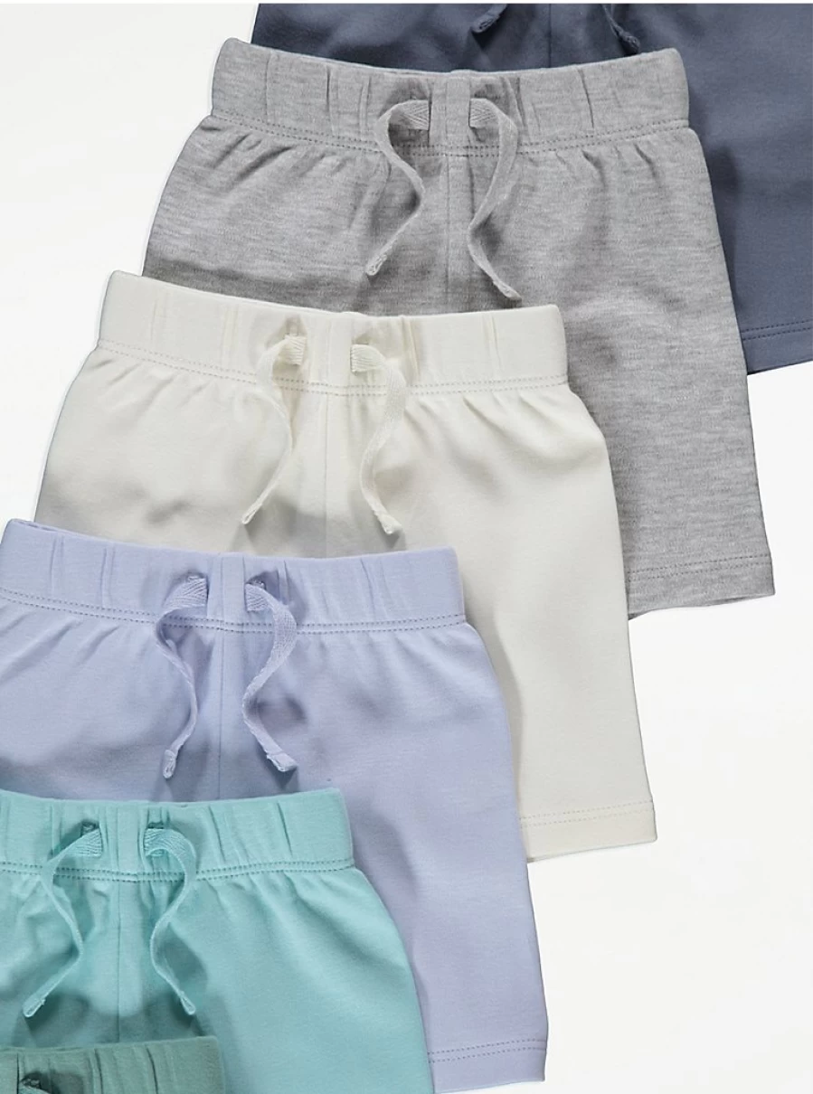 George at Asda Baby Boys' 7-Pack Jersey Shorts | Soft Cotton Comfort | Multipack Essentials
