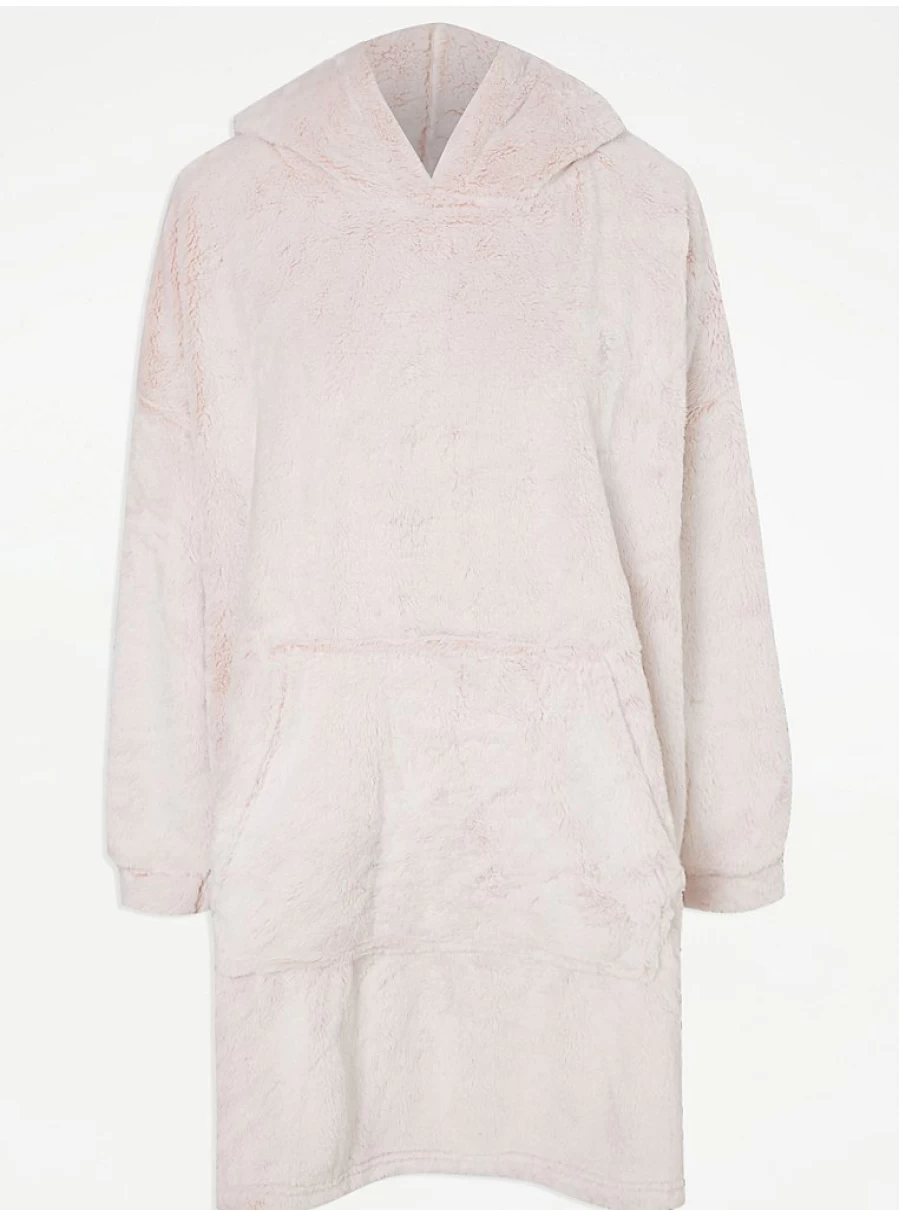 "George at Asda Women's Pink Fleece Snuggle Hoodie - Cozy Loungewear & Sleepwear Review"
