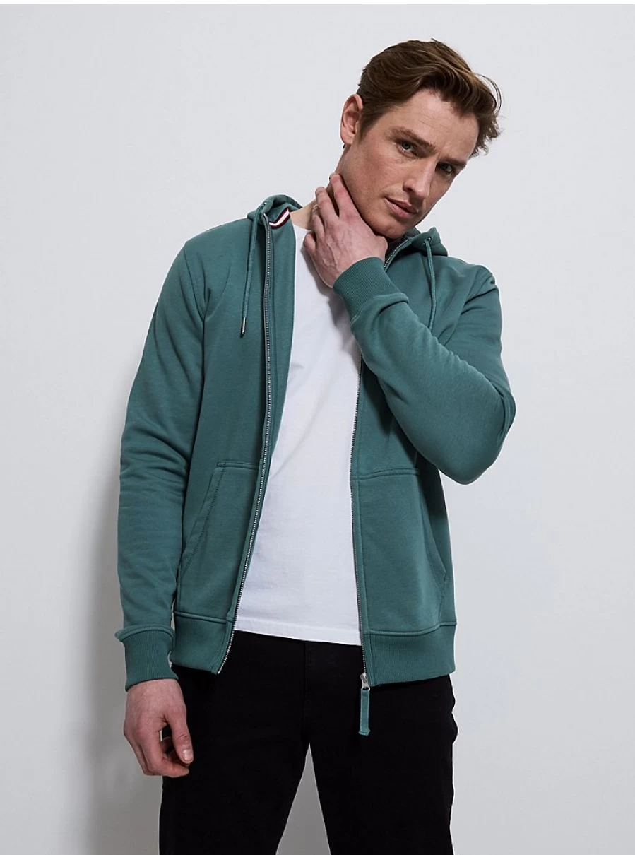 Men's Green Zip-Up Hoodie | George at Asda | Comfort & Style