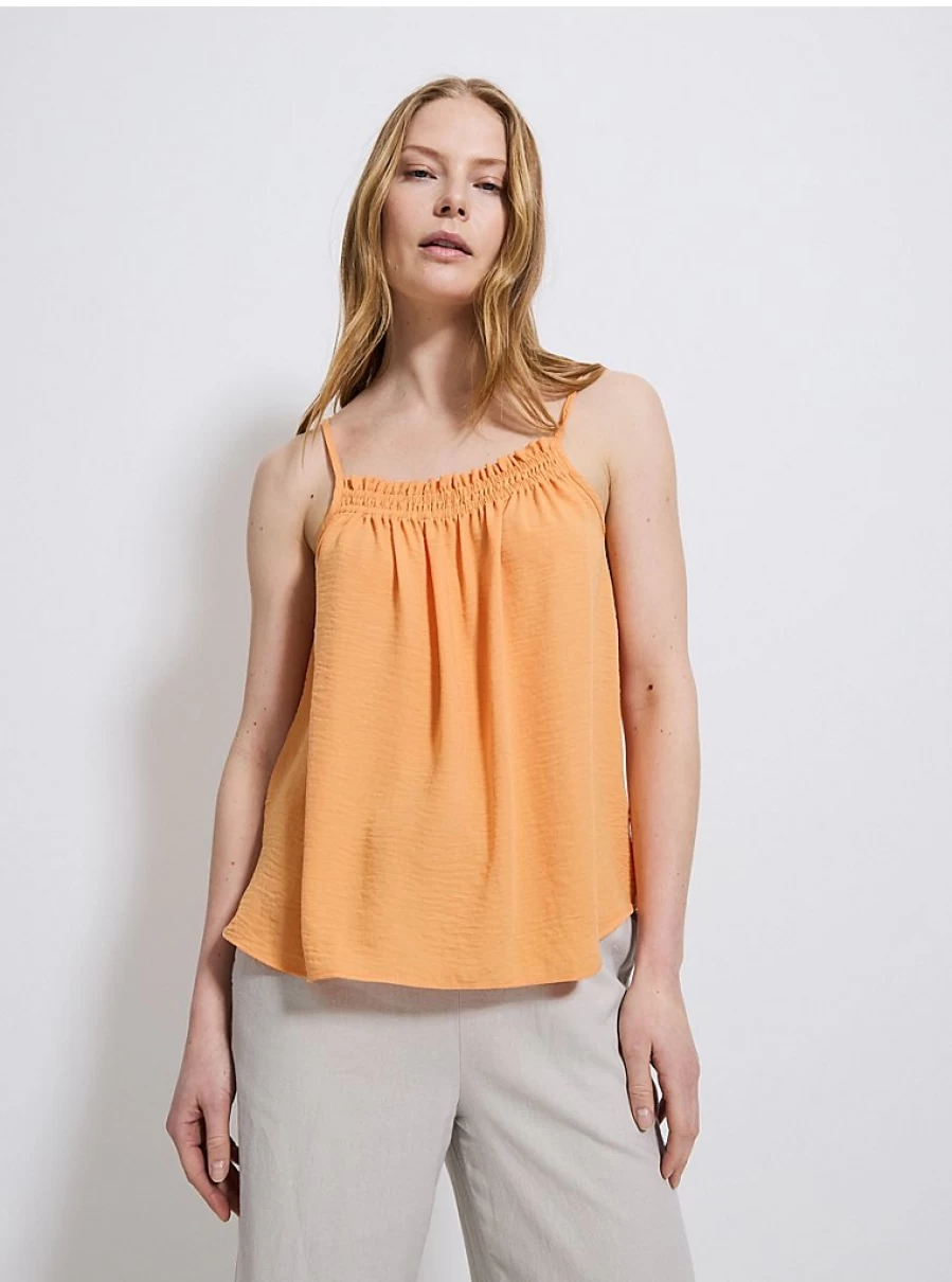 "George at Asda Women's Orange Strappy Shirred Cami Top | Review & Style Guide"