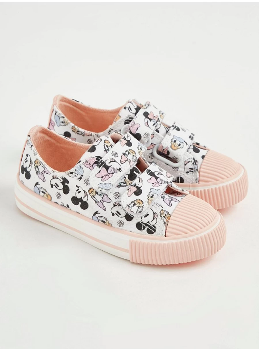 Disney Minnie Mouse Girls' Double Strap Canvas Trainers | George at Asda