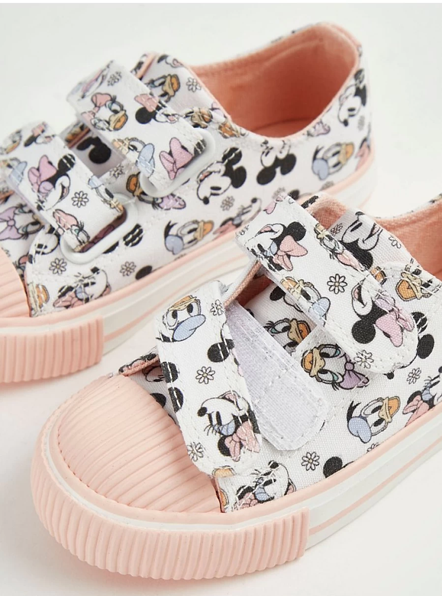 Disney Minnie Mouse Girls' Double Strap Canvas Trainers | George at Asda