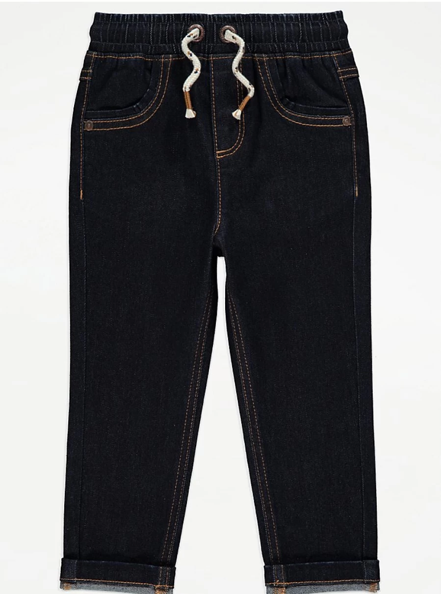 Boys' Indigo Relaxed Fit Elastic Waist Jeans | George at Asda | Comfortable Kids' Denim