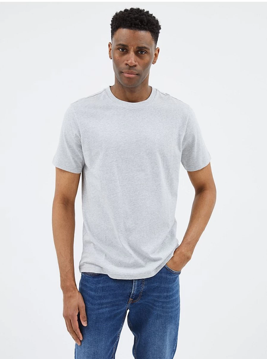 "George at Asda Men's Grey Plain Crew Neck T-Shirt – Comfort & Style Review"