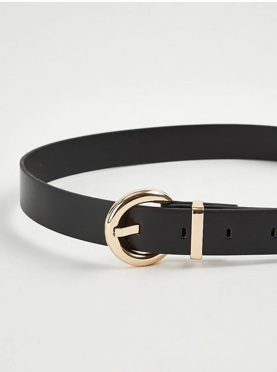 Women's Black Gold Buckle Belt by George at Asda | Stylish & Durable Fashion Accessory