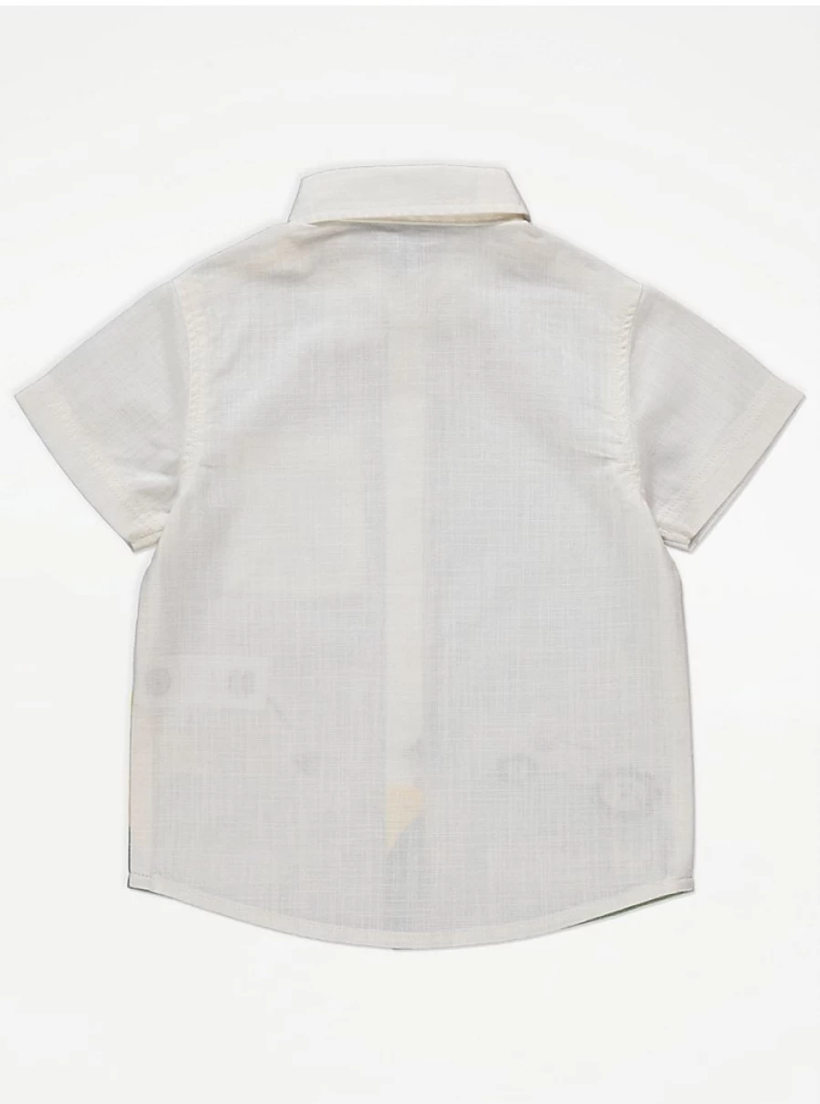 "George at Asda Boys' White Farm Scene Short Sleeve Shirt – Kids' Casual T-Shirt Review"