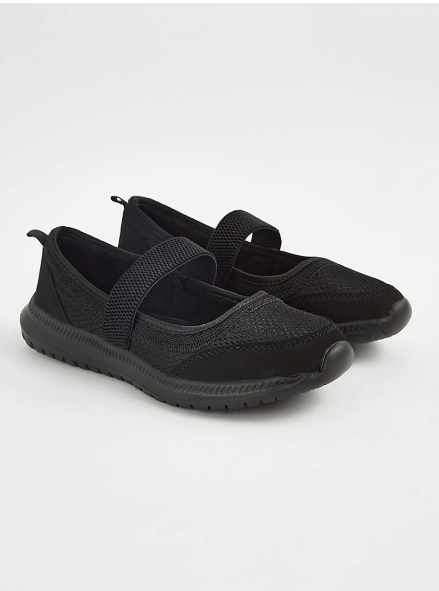 "George at Asda Women's Black Sporty Active Strap Trainers – Comfortable & Stylish Sneakers"