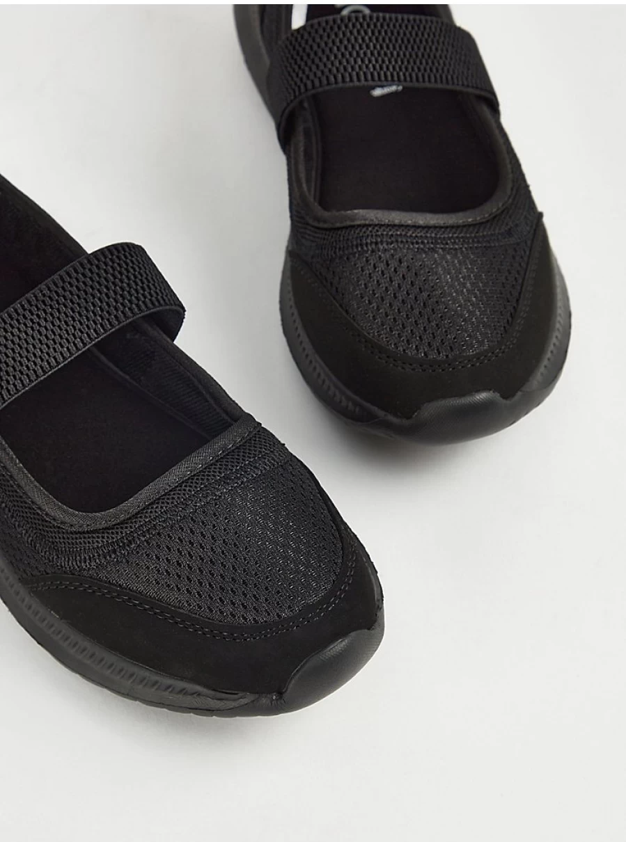 "George at Asda Women's Black Sporty Active Strap Trainers – Comfortable & Stylish Sneakers"