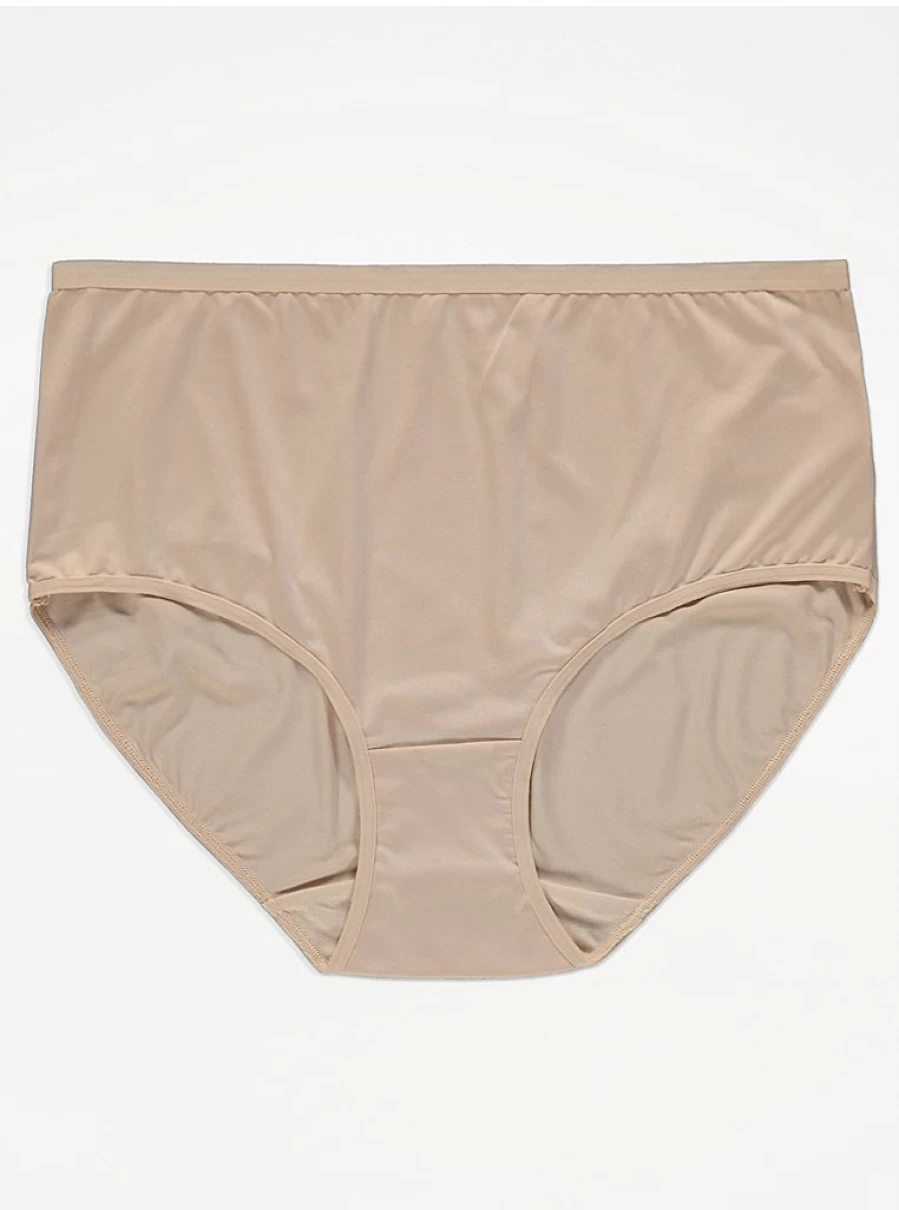 "George at Asda Nude Microfibre Midi Knickers 5-Pack | Comfortable Women's Underwear Set"