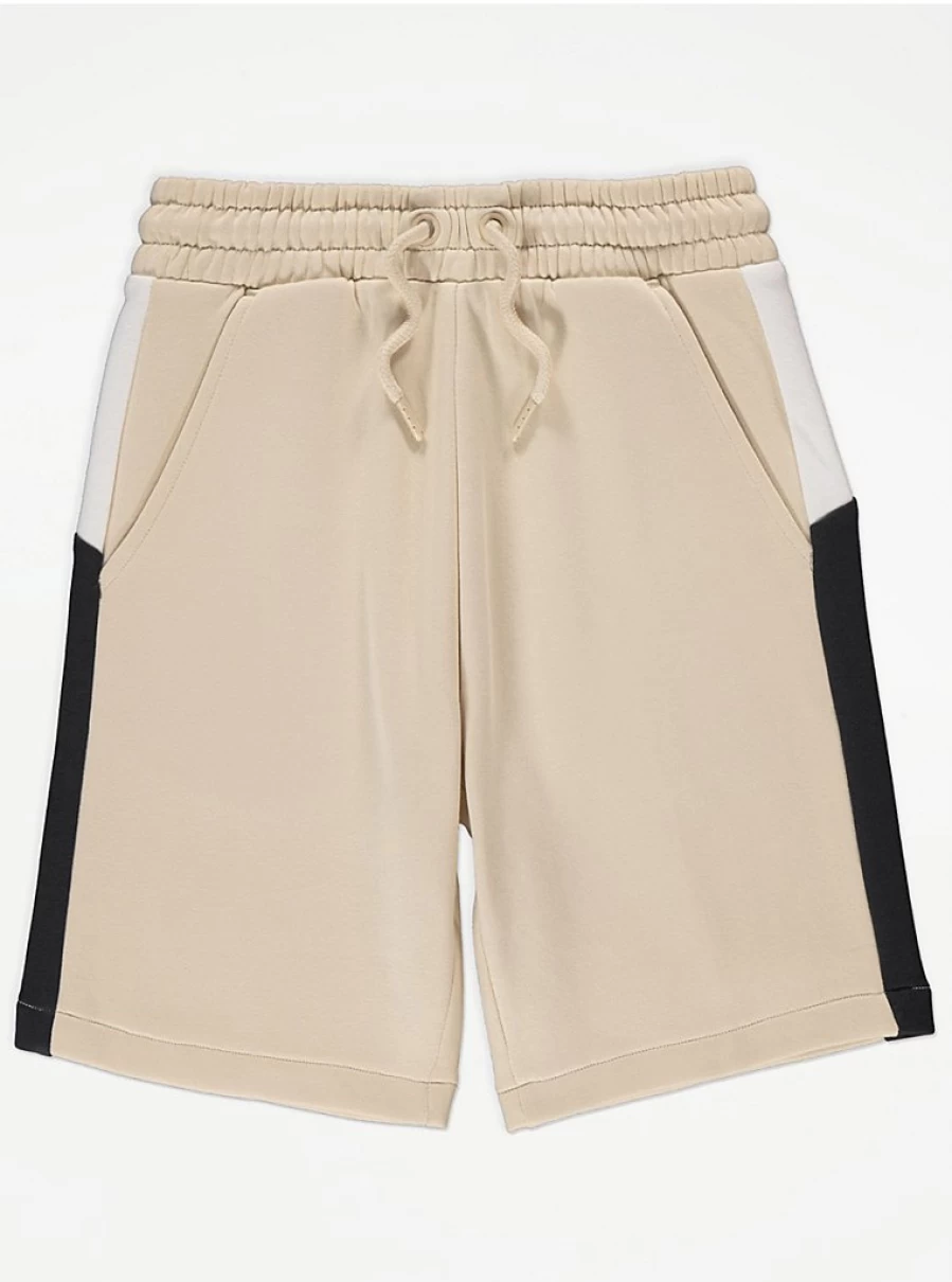 "George at Asda Boys' Beige Colour Block T-Shirt and Shorts Set Outfit Review"