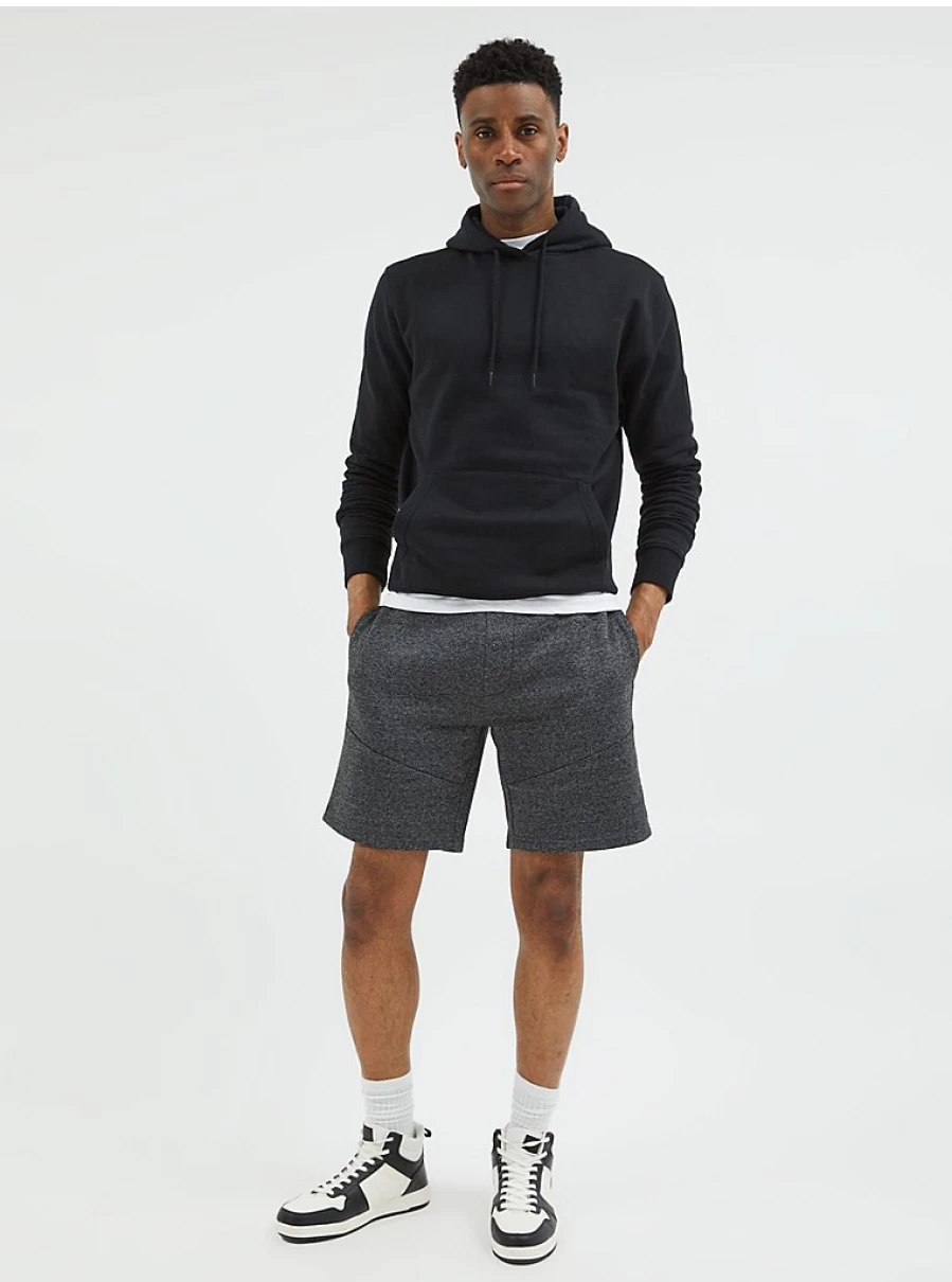 Men's Charcoal Marl Diagonal Seam Shorts by George at Asda | Comfort & Style