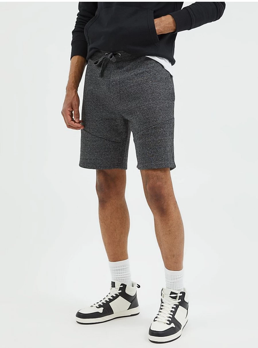 Men's Charcoal Marl Diagonal Seam Shorts by George at Asda | Comfort & Style