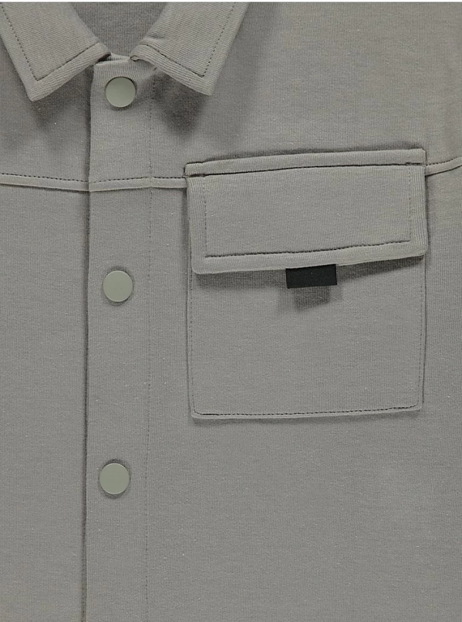 "George at Asda Boys Grey Jersey Shirt Jacket – Comfortable Kids' Casual Wear Review"