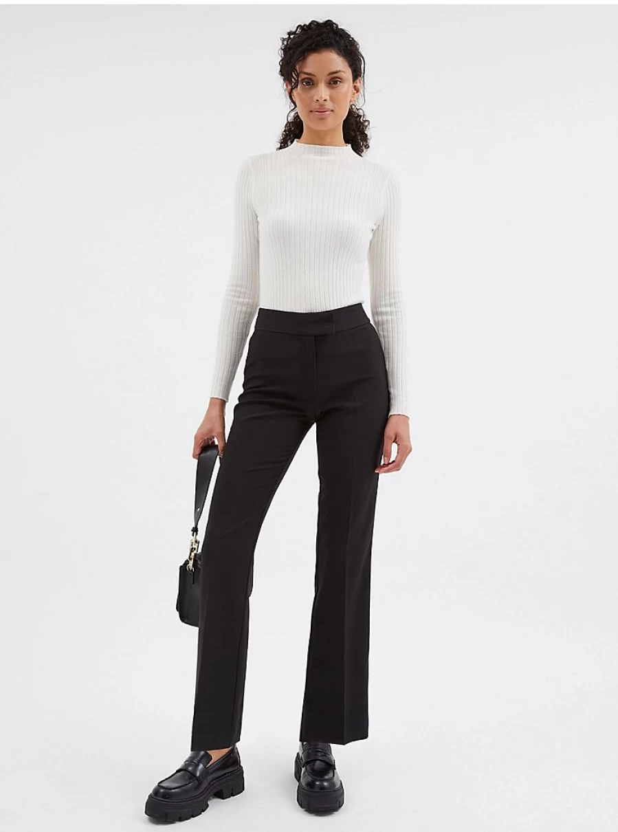 Women's Black Stretch Bootcut Formal Trousers | George at Asda