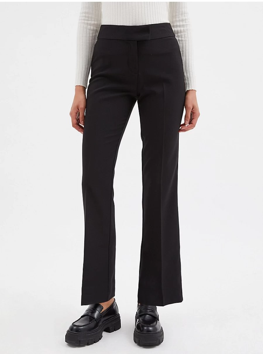 Women's Black Stretch Bootcut Formal Trousers | George at Asda