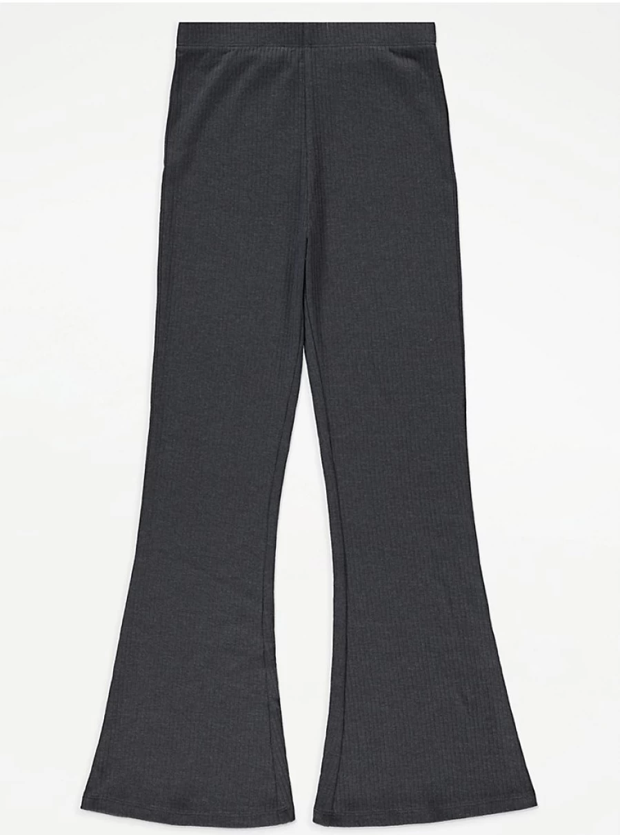 "George at Asda Kids Charcoal Ribbed Kick Flare Trousers – Comfort & Style Review"
