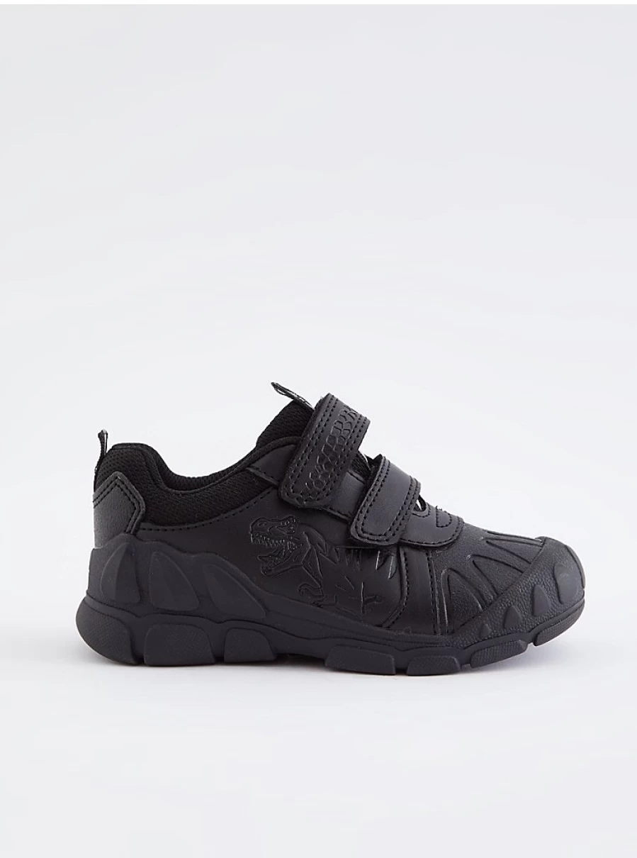 "George at Asda Black Two-Strap Dinosaur Sneakers for School Kids – Reviews & Features"