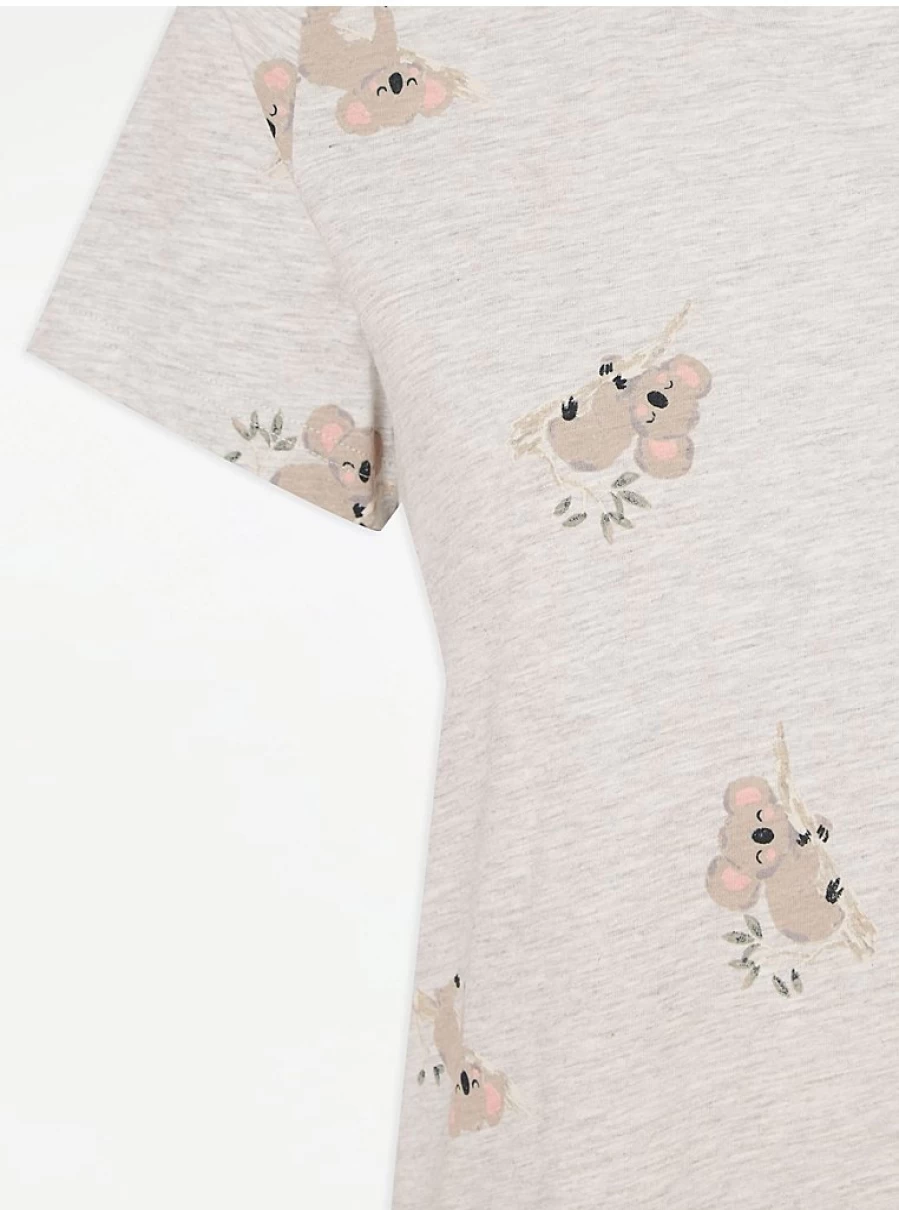 "George at Asda Grey Koala Bear Print Nightdress | Women's Sleepwear & Lingerie"