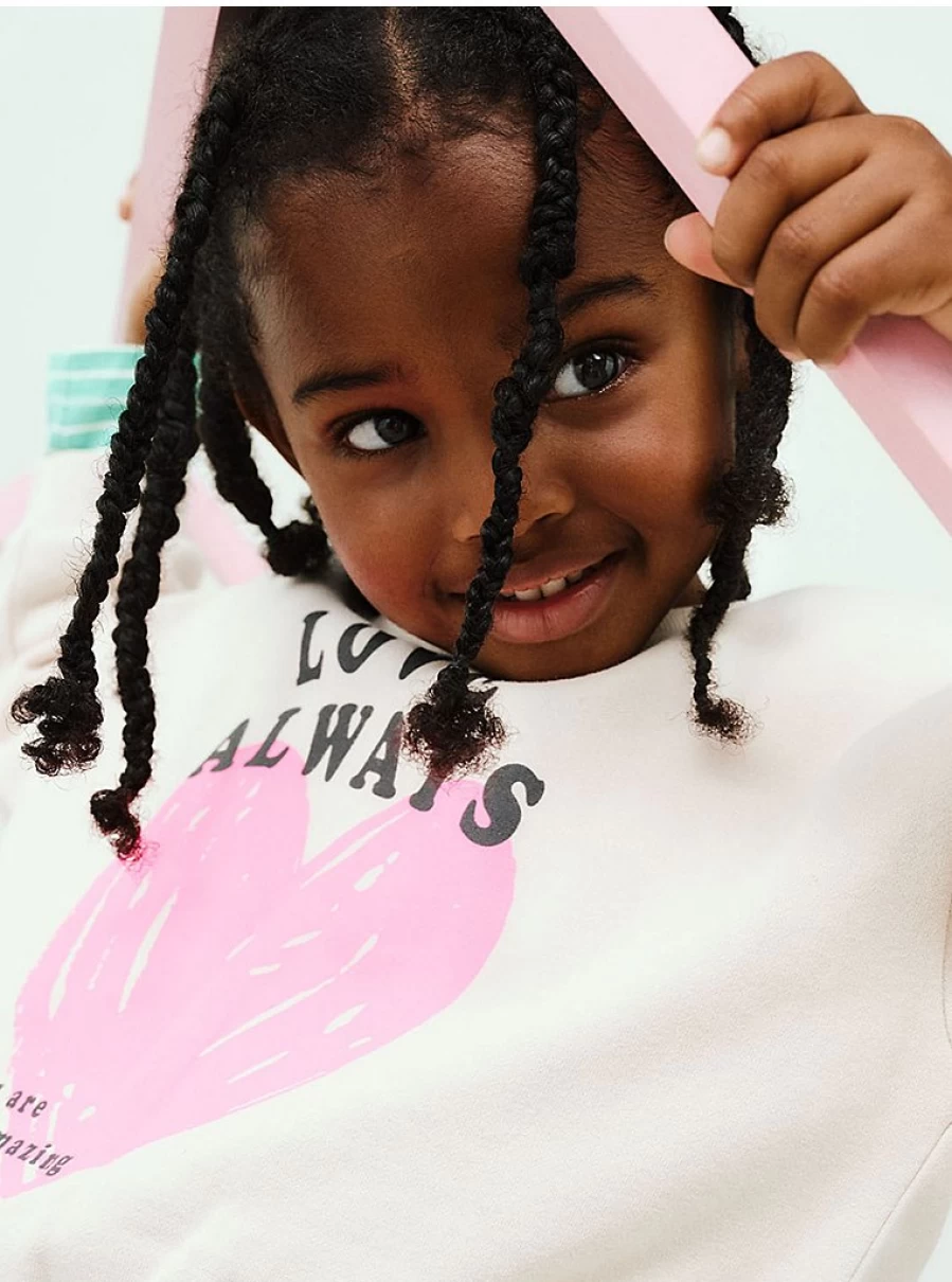 "George at Asda Kids Cream Love Always Sweatshirt Review | Comfort & Style"
